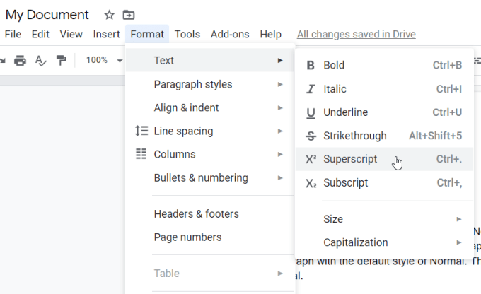 How to write exponents in Google Docs, Forms and Slides? Android Gram