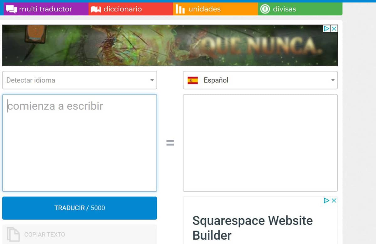 Tradukka, le meilleur traducteur de l'espagnol vers l'anglais, l