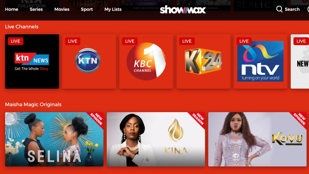 Showmax adds live streams for 5 Kenyan TV channels