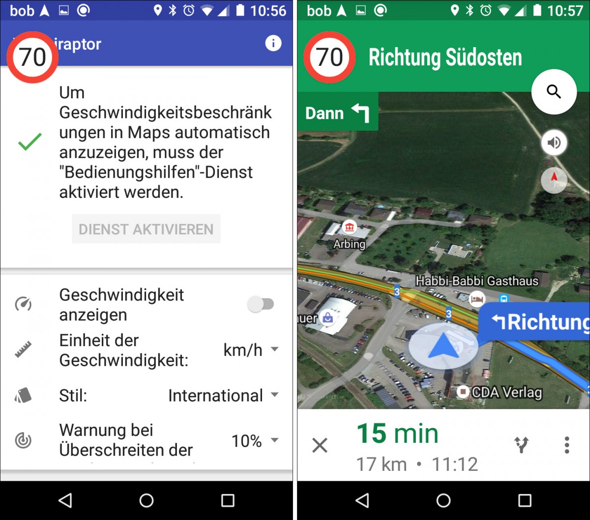 So lässt du dir in Google Maps die aktuelle Geschwindigkeit oder die