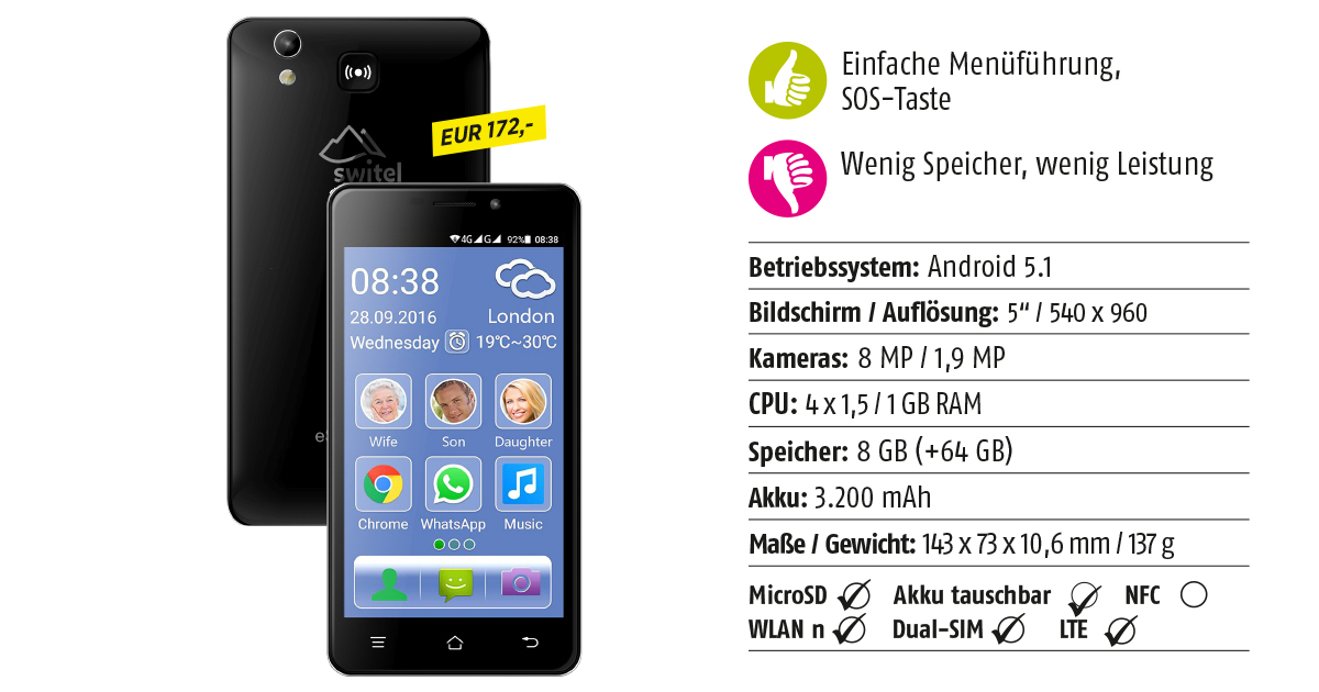 2 Pellicole Protettive Dipos Crystalclear Per Switel ESmart M2 - Made In Germany, Taglio Laser, Anti Graffio, Invisibile