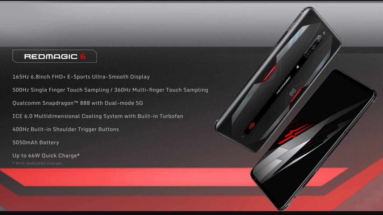Red Magic 6 ya a la venta un nuevo tope de gama 5G para Gamers