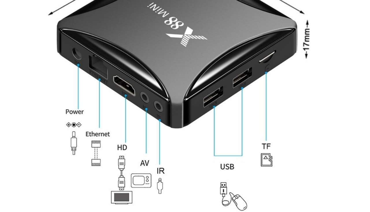 X88 mini un TVBox de gama baja con Android 10