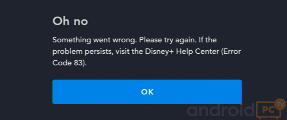 Disney+ Error Code 83. how to fix playback issue AndroidPCtv