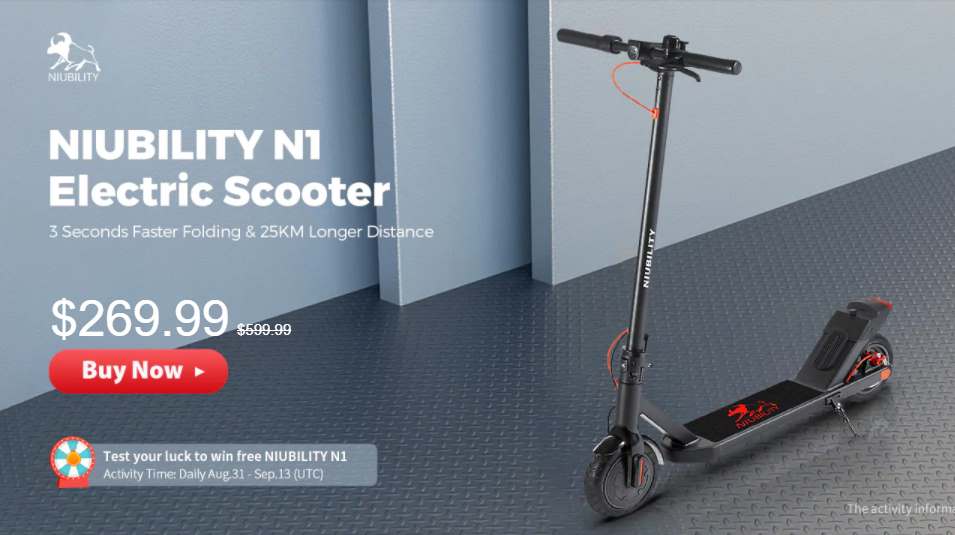 NIUBILITY N1, new and cheap electric scooter in launch offer