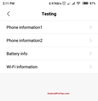 *#*#4636#*#* – Display information