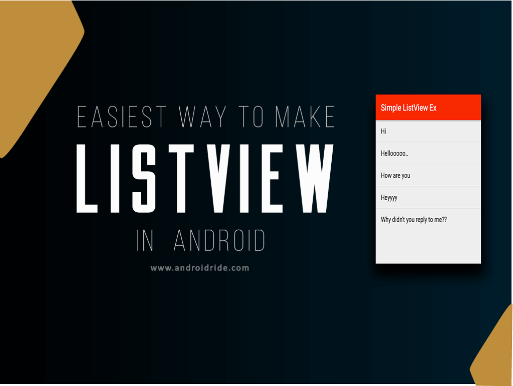 Easiest way to make ListView in Android AndroidRide