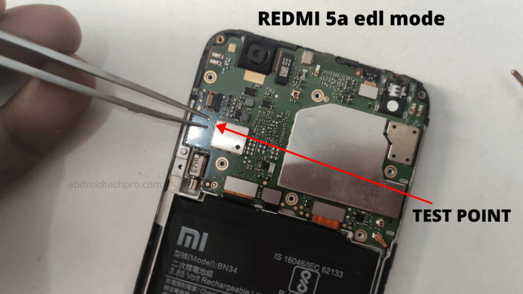 REDMI 5A EDL POINT ( Model MC13B ) Flash firmware pin out ways