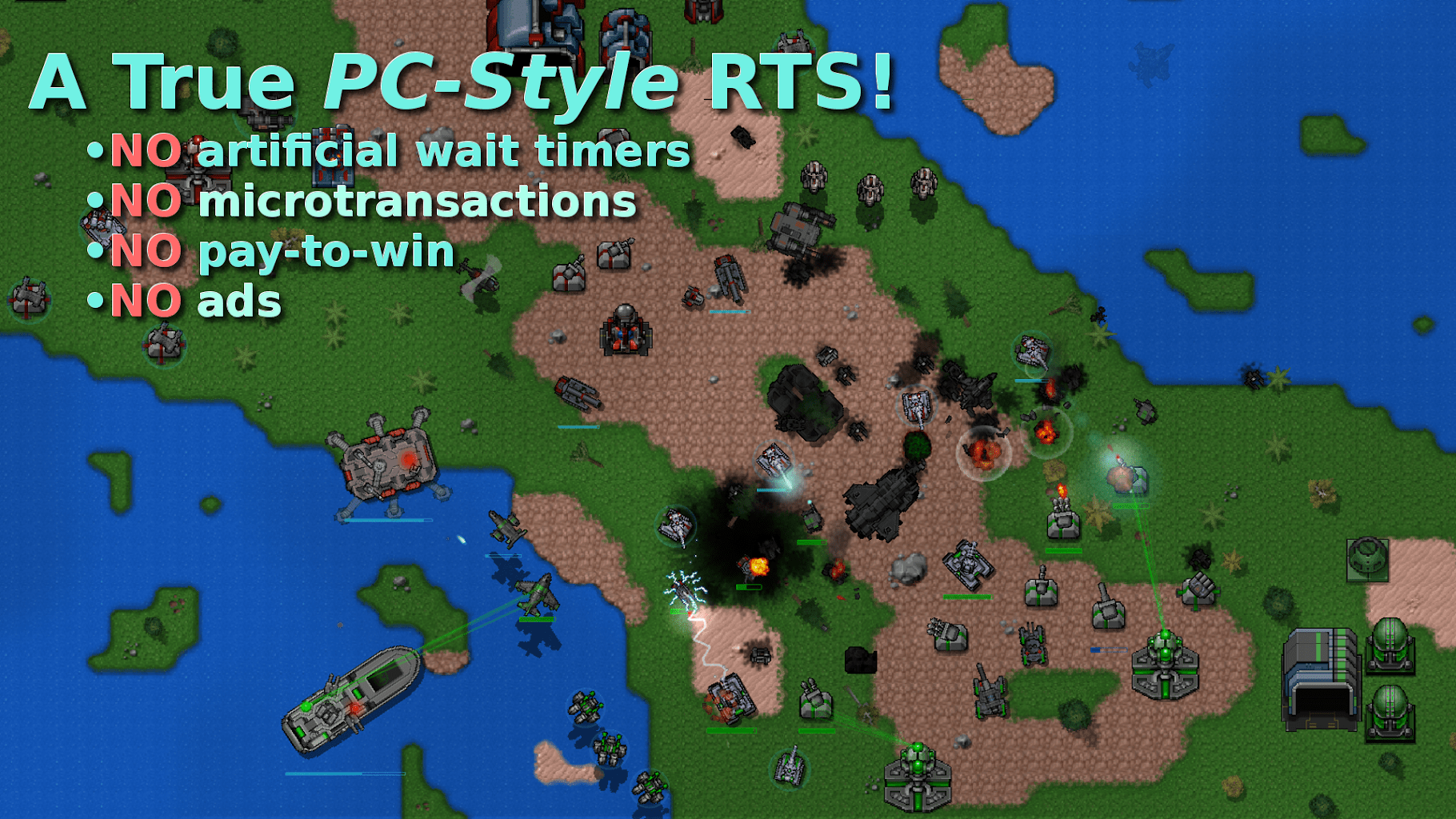 Download Rusted Warfare RTS Strategy 1.14.h3 APK (MOD money) for android
