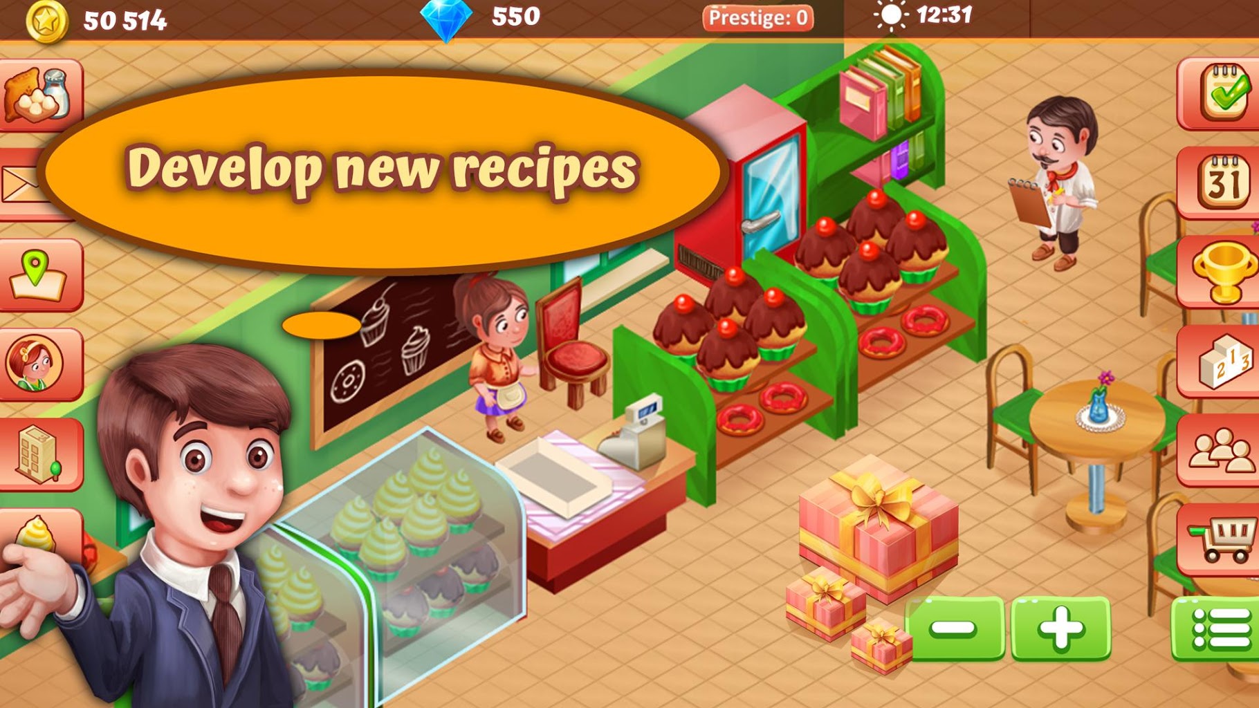 Download Idle Sweet Bakery Cakes Factory 1.14 APK (MOD money) for android