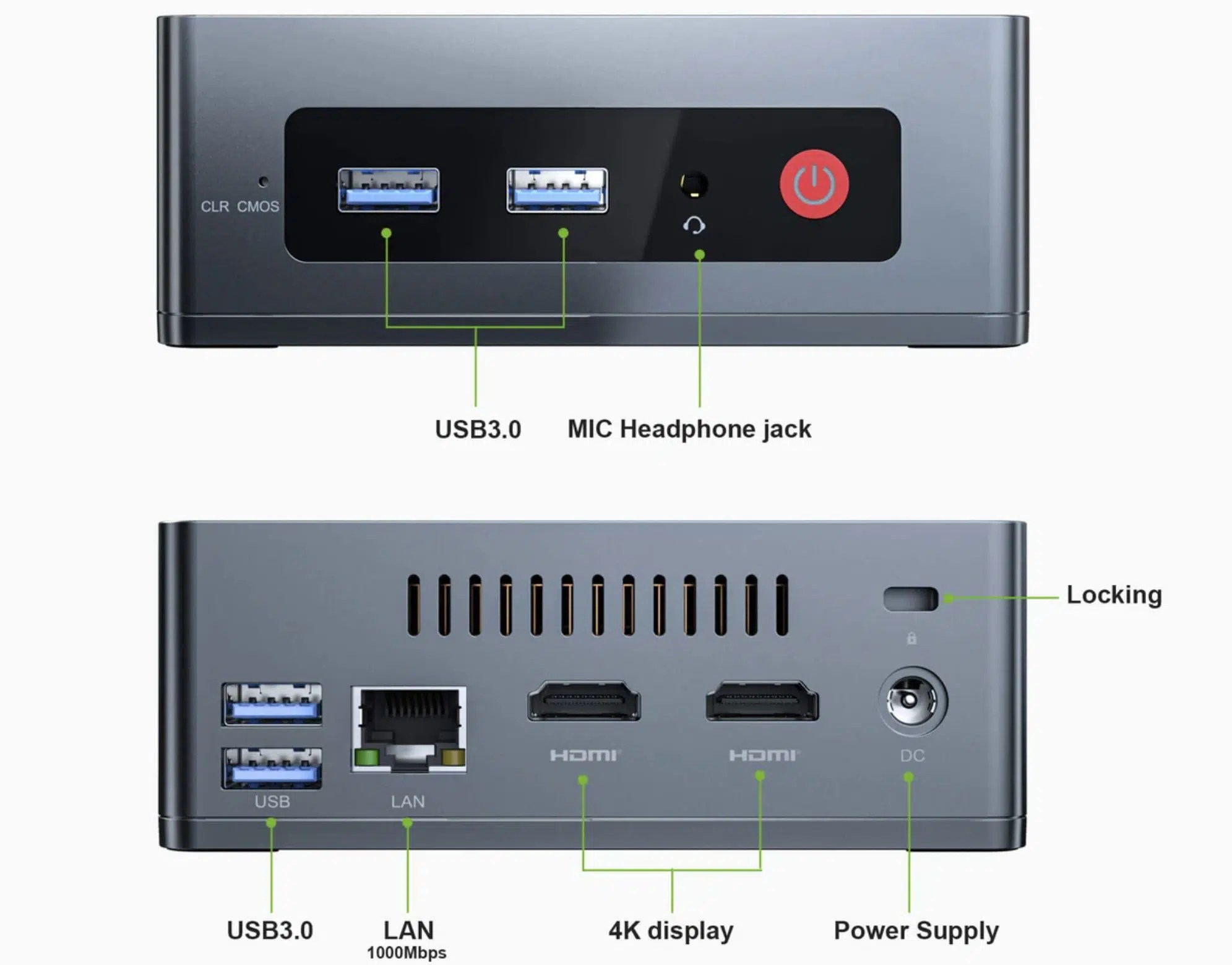 Beelink GK35 Office Mini PC with N3350 / J3455 Apollo Lake Processor