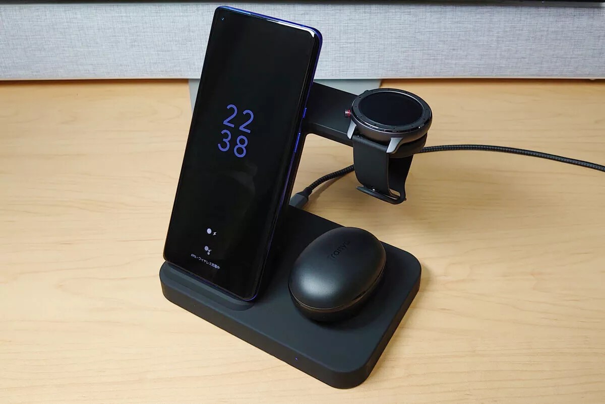 3in1高速Qiワイヤレス充電器 Musthongレビュー。スマホにイヤホン、時計を同時充電 AndroPlus