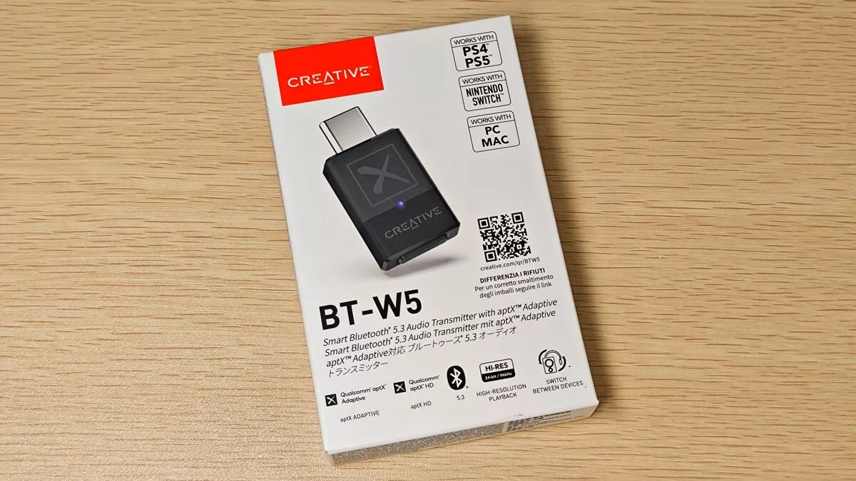 Creative BT-W5レビュー。aptX Adaptiveで24bit/96kHzや低遅延にできるトランスミッター - AndroPlus