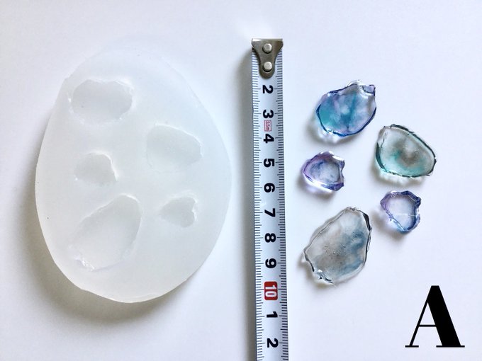 小さいサイズのアゲートスライスを使ってアクセサリーを作るなら！アンドエスオリジナル シリコンモールド販売中♡ ＆ S－アンドエス－
