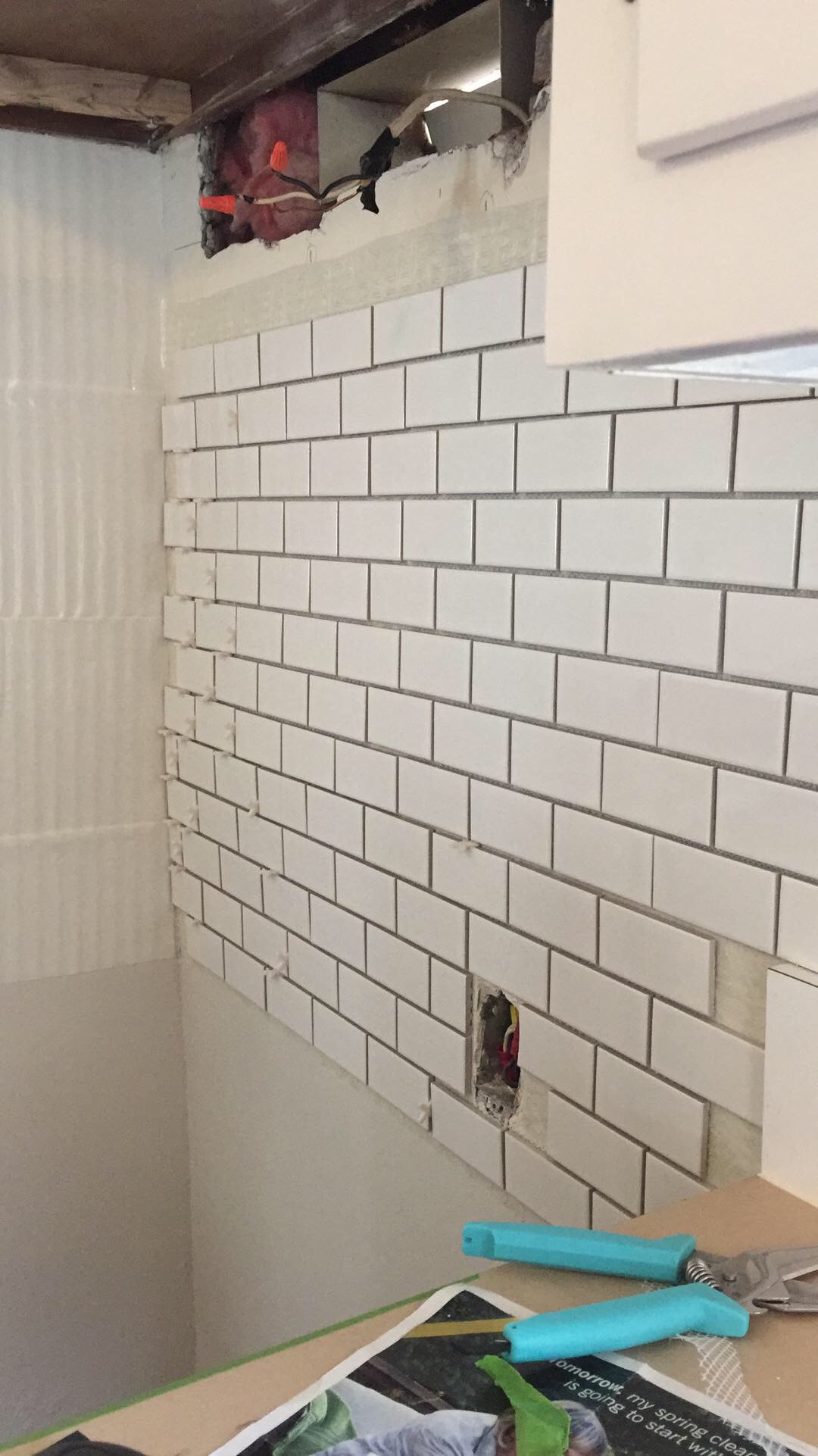 Tiling a Backsplash with Tile Mat A SimpleMat Review And Then We Tried