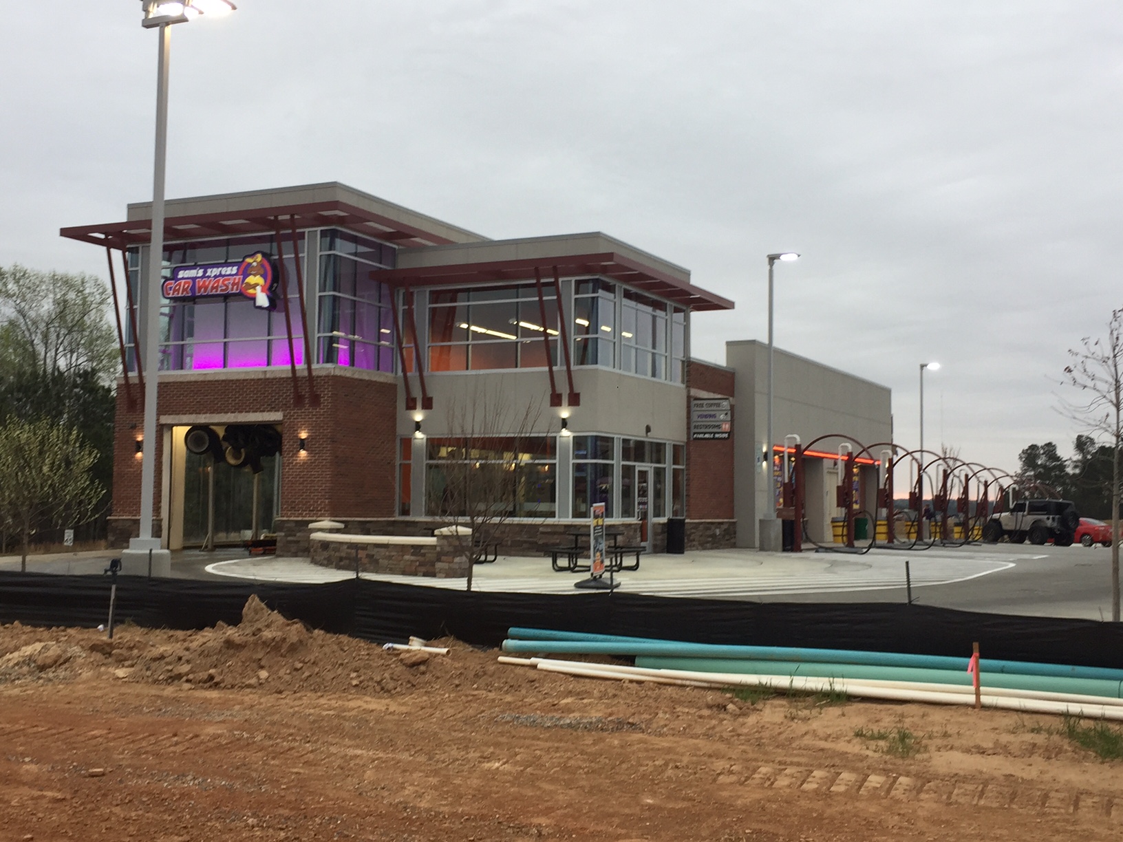 Sam's Xpress Car Wash Wake Forest Andujar Construction