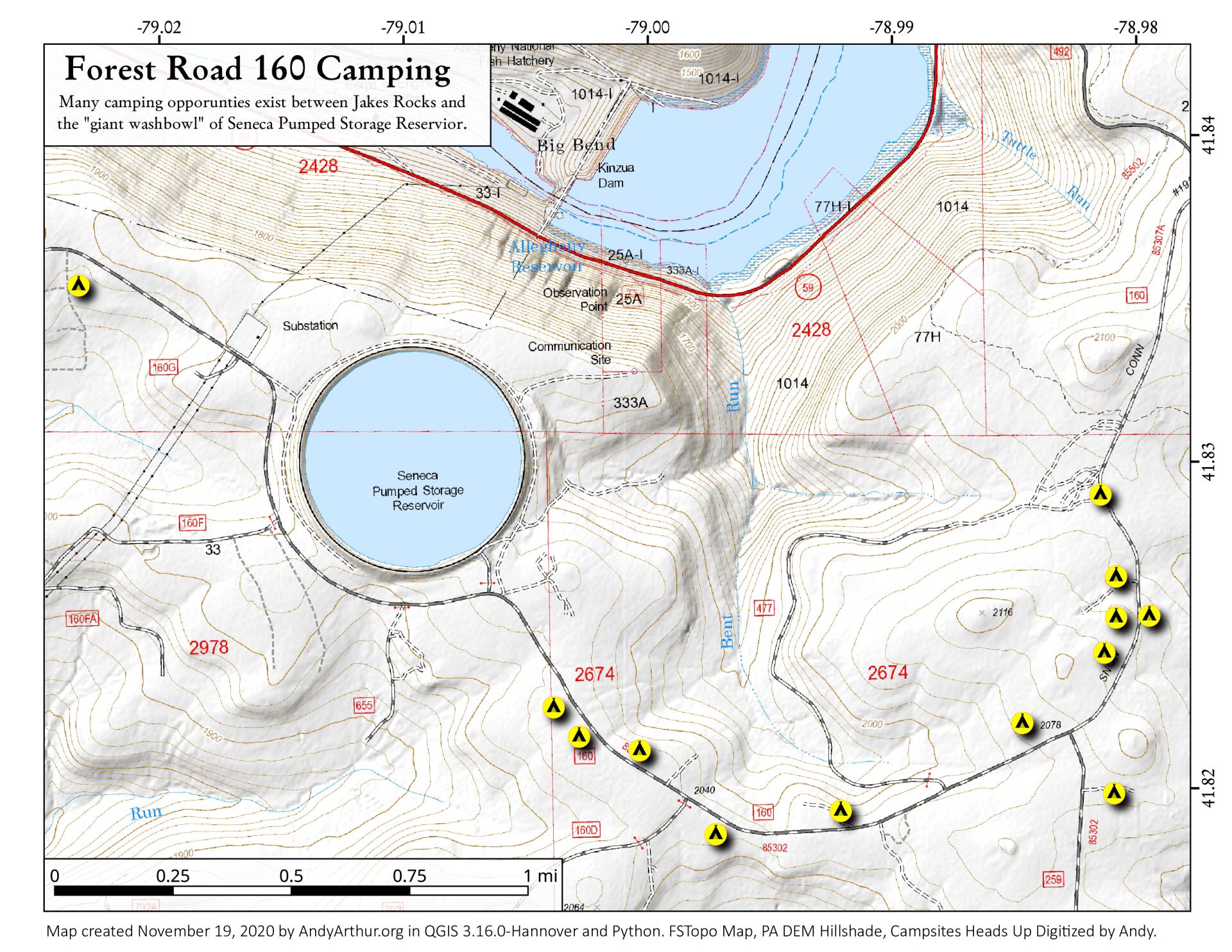 Map Stratton Mountain, VT Andy