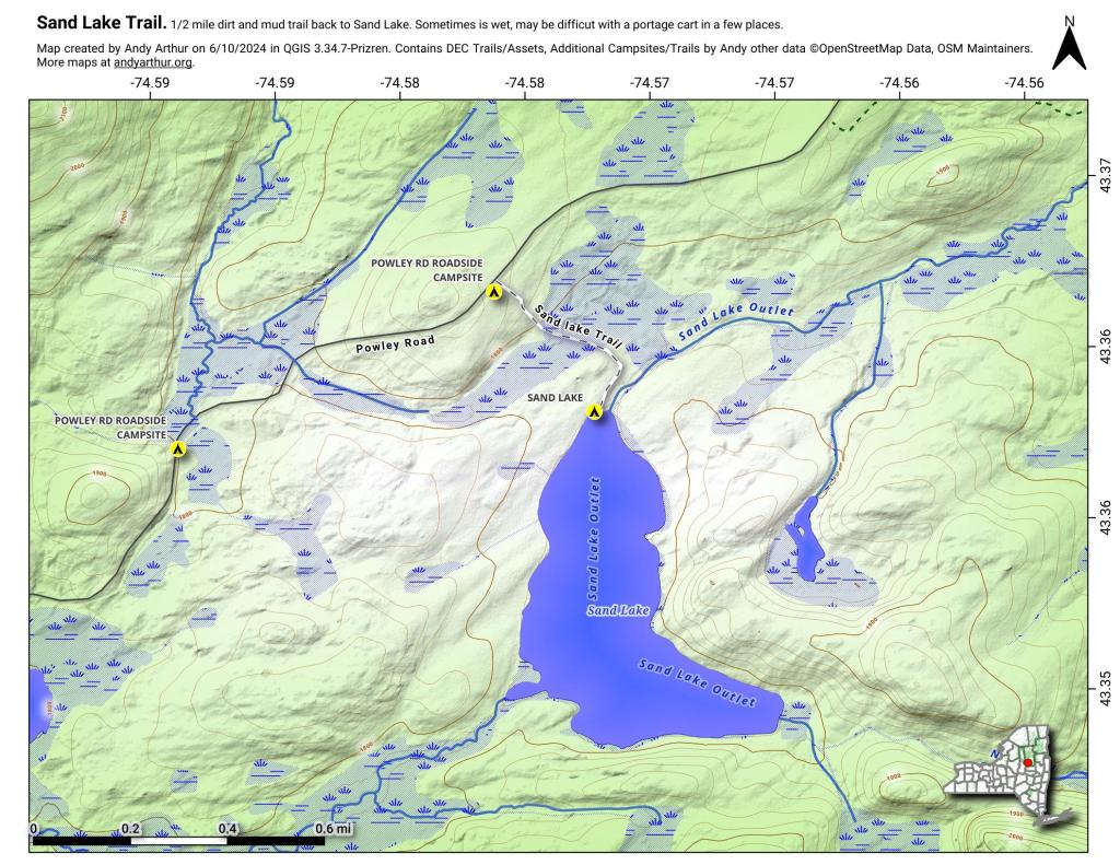 Map Sand Lake Andy