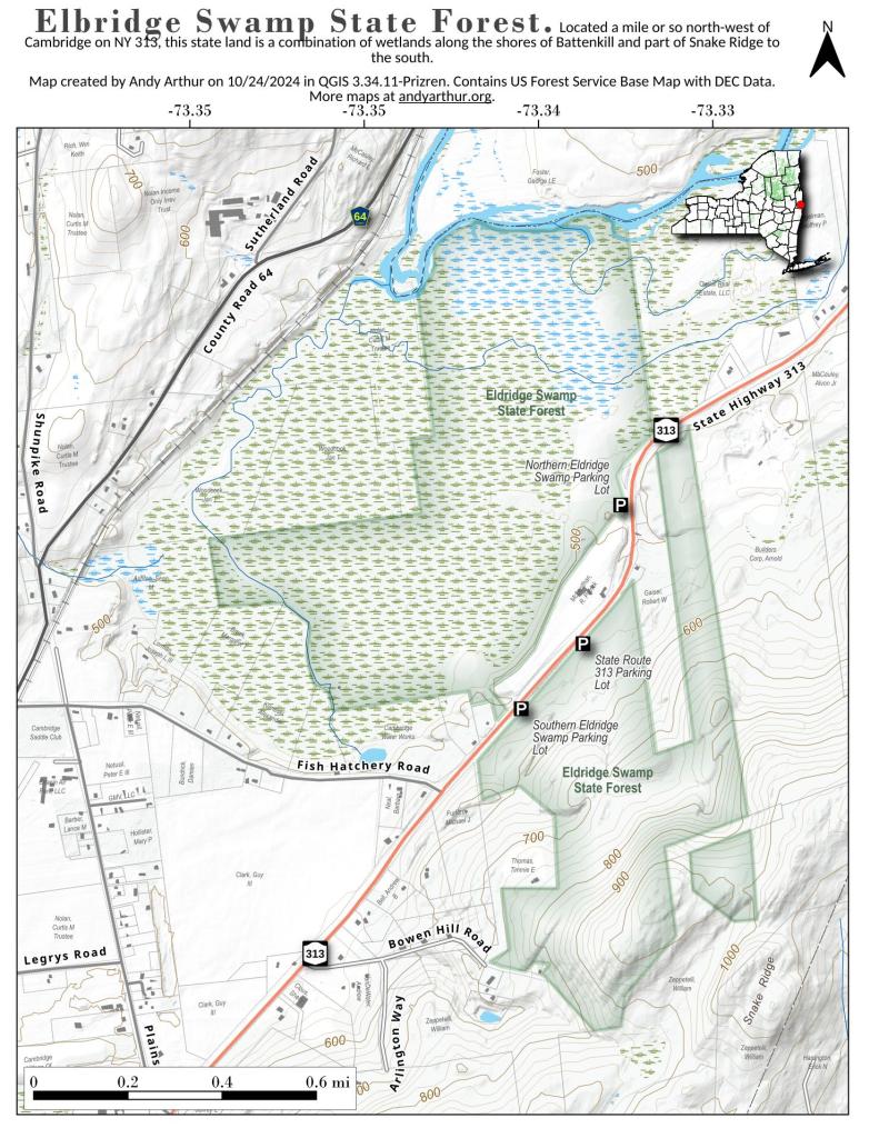 Map Eldridge Swamp State Forest Andy
