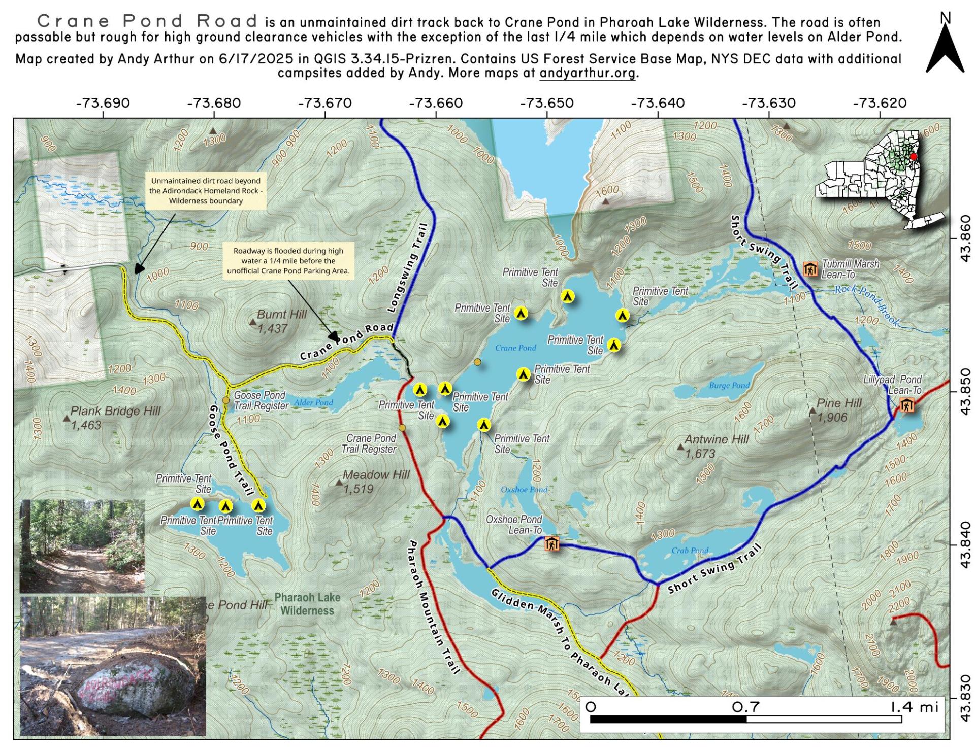 Map Crane Pond Road Andy