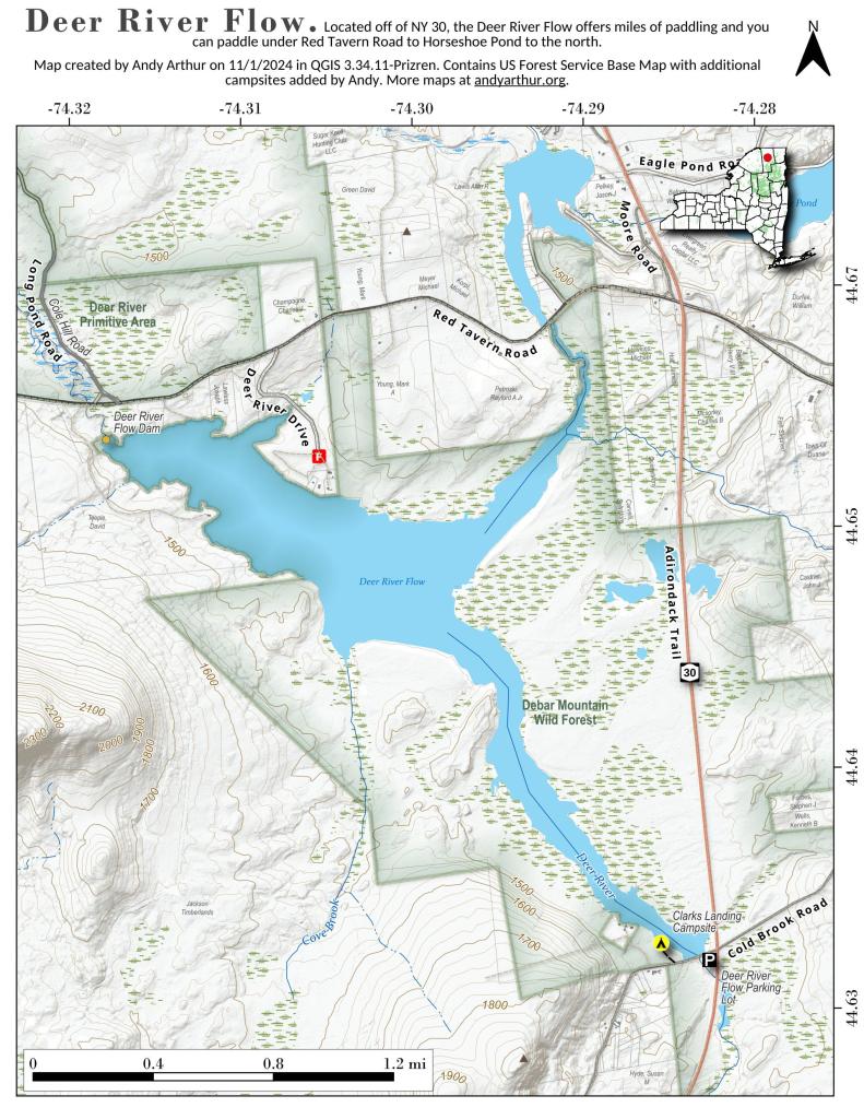 Map Deer River Flow Andy