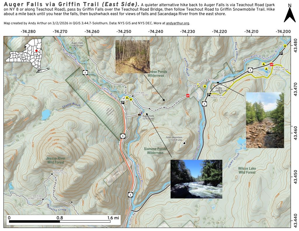 Auger Falls Idaho Map Map Auger Falls Via Griffin (East Side) Andy