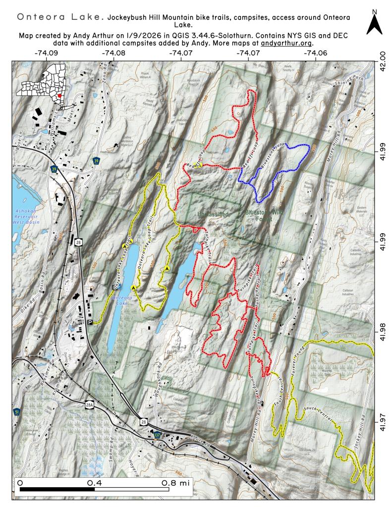 Hemlock Overlook Trail Map Bluestone Wild Forest Andy