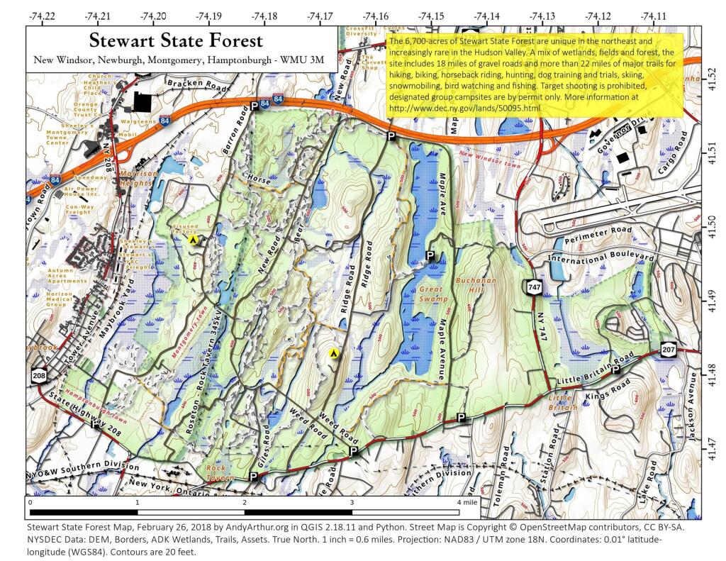 Map Stewart State Forest Andy