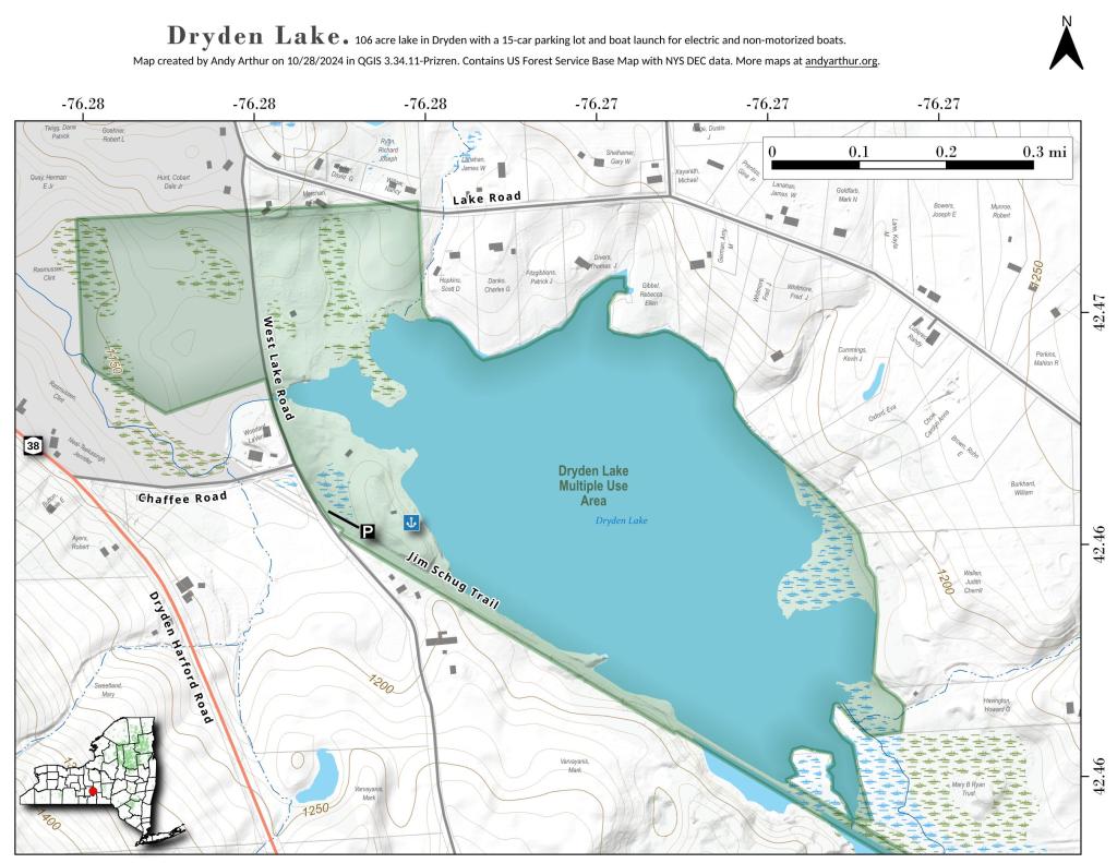 Map Dryden Lake Multiple Use Area Andy