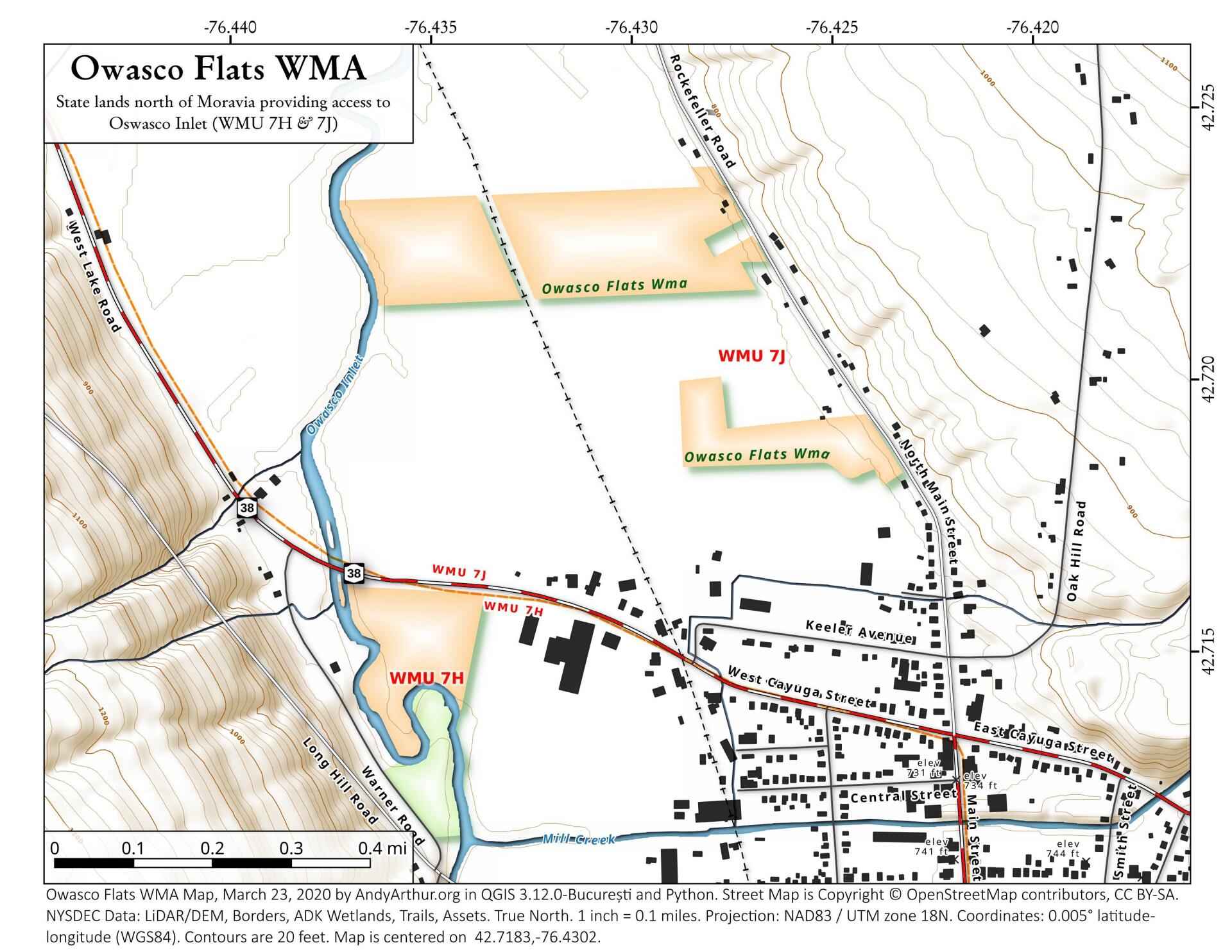 Map Owasco Flats WMA Andy