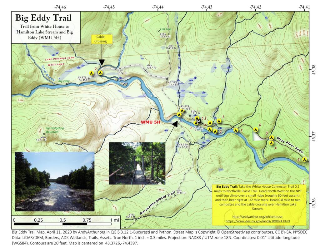 Map Big Eddy Trail Andy
