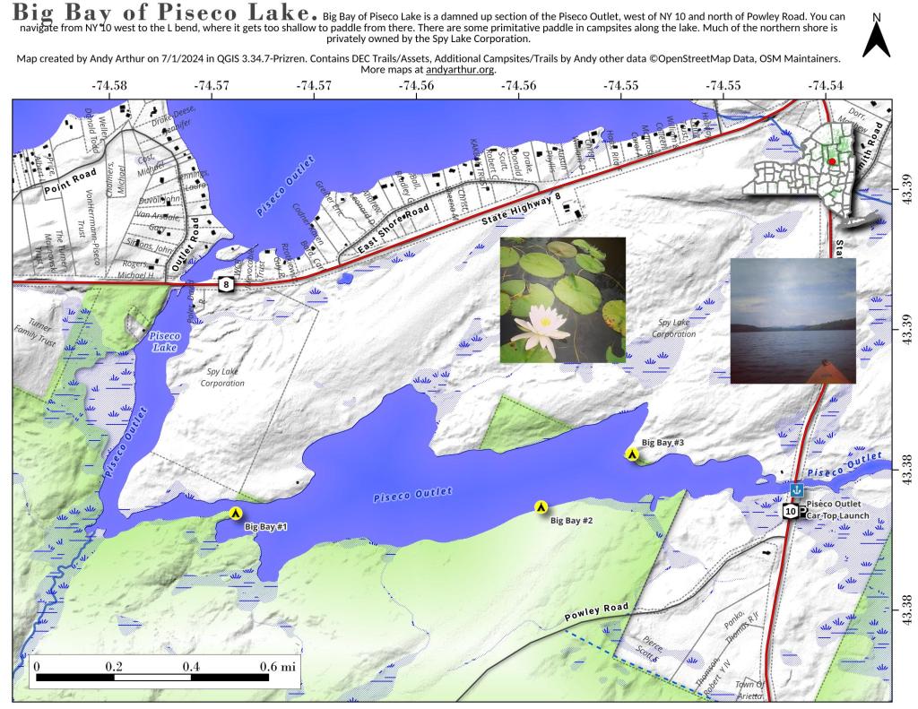 Big Bay of Piseco Lake Maps, Photos, Videos, Aerial Photography