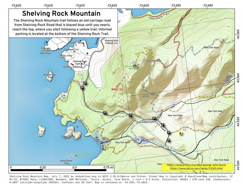 Map Shelving Rock Mountain Andy