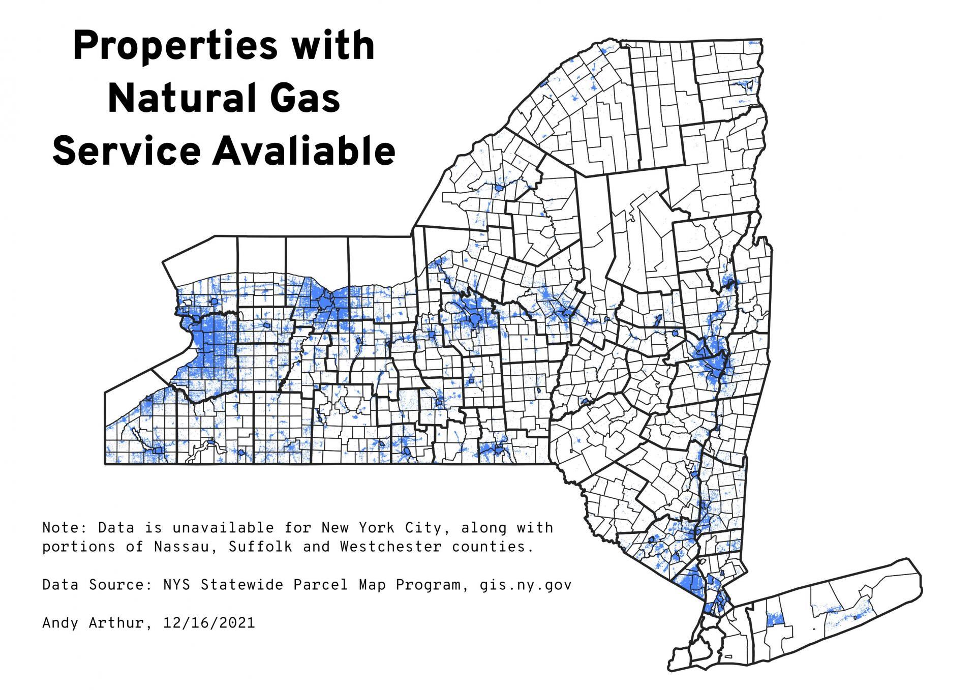 Thematic Map Properties with Natural Gas Avaliable Andy
