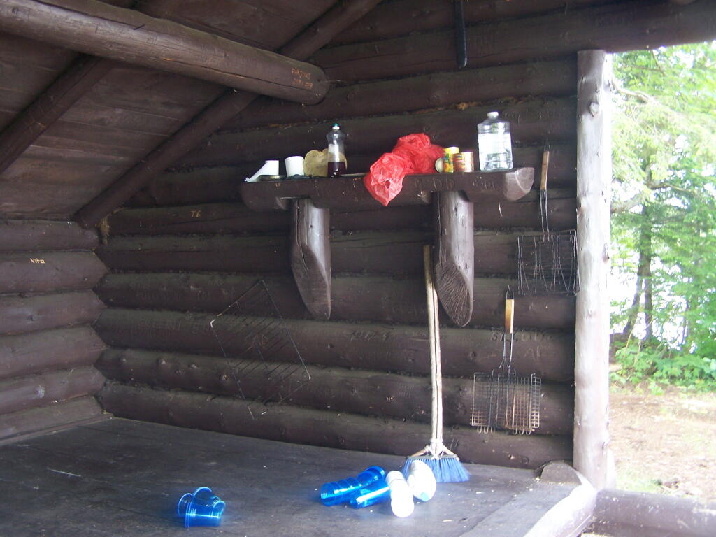 Photo Inside Woodhull LeanTo Andy