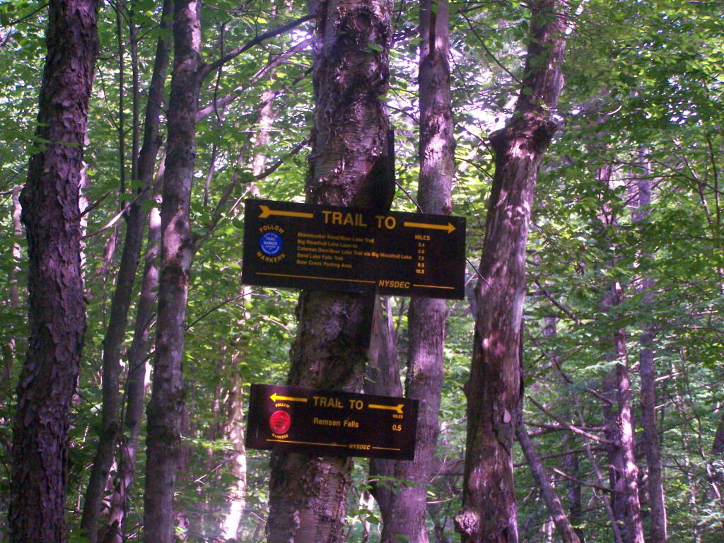 Photo Remsen Falls Signs Andy