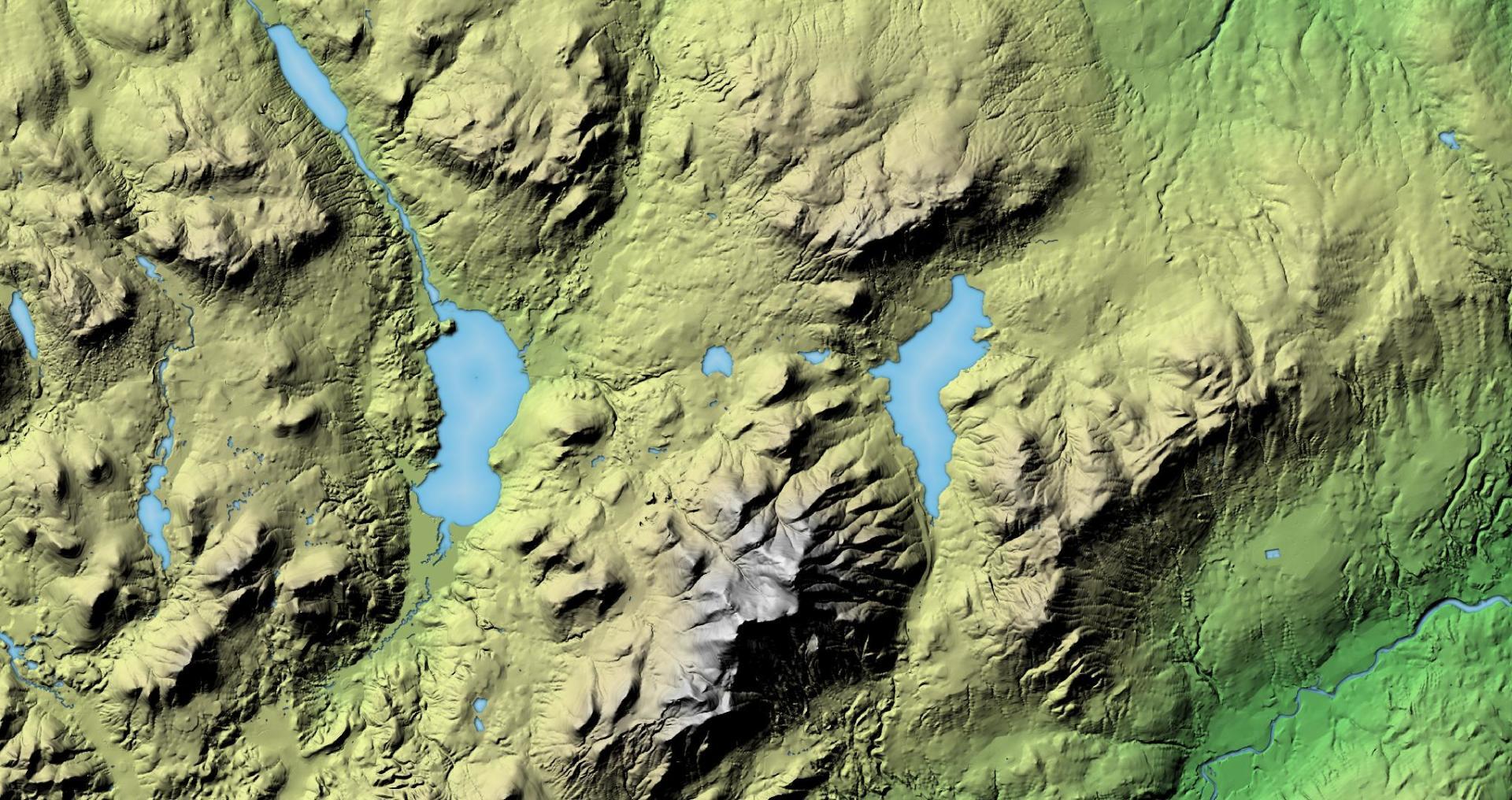 Terrain Map Chazy Lake, Ellenburg Mountain, Lyon Mountain, Johnson