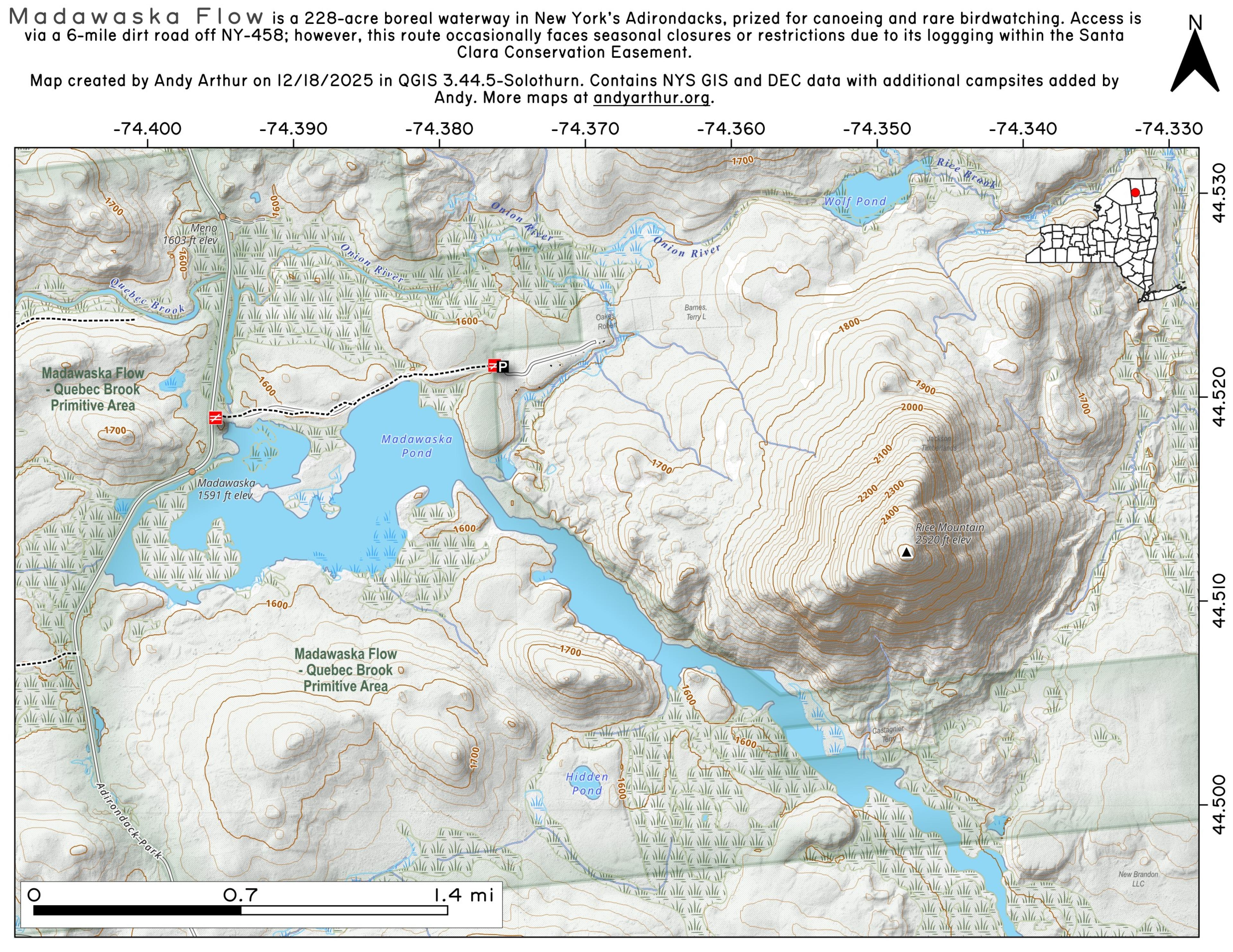 Map Madawaska Flow Andy