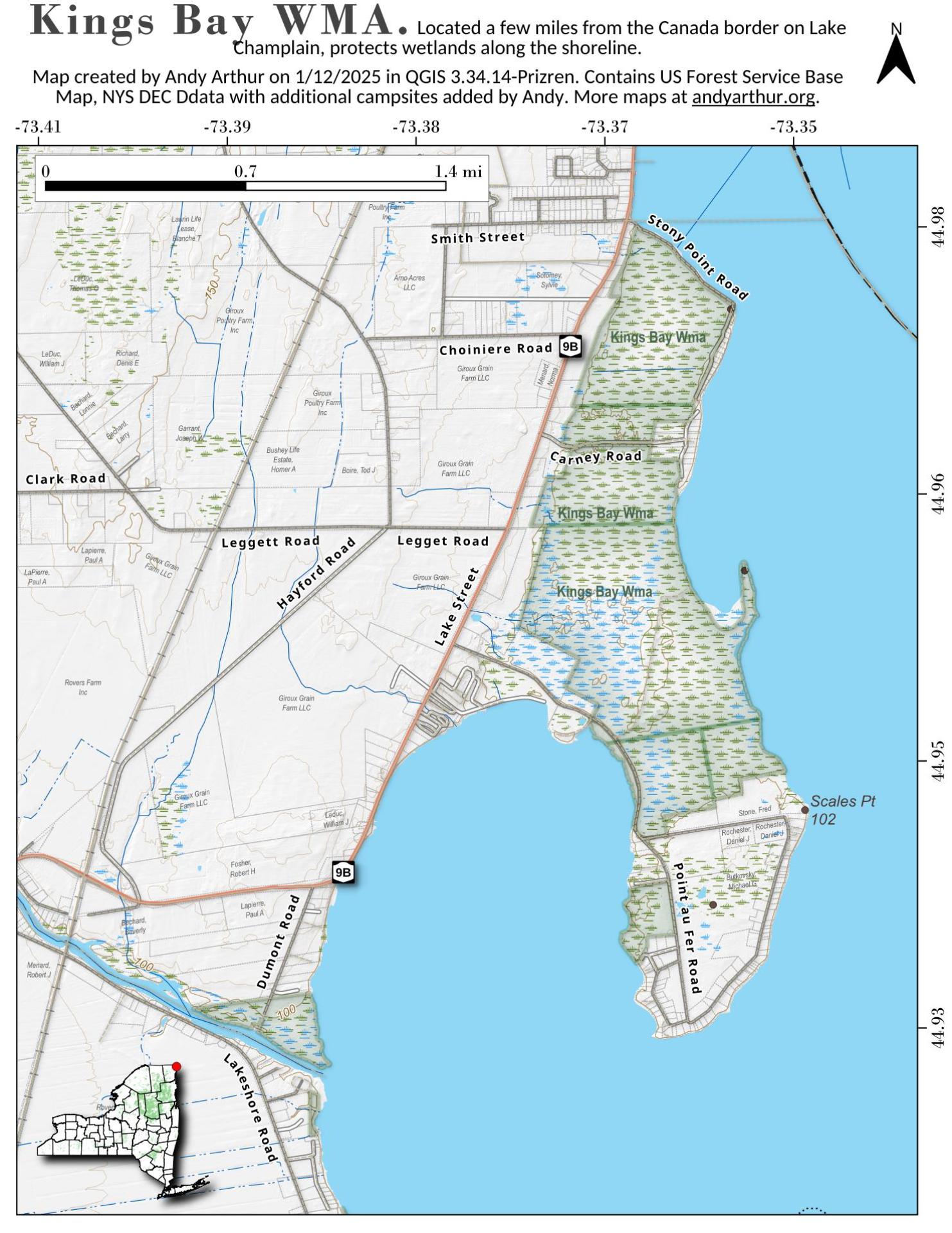 Map Kings Bay Wildlife Management Area Andy