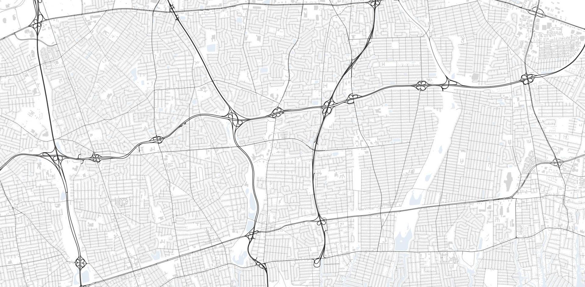 Terrain Map Cloverleafs on Southern State Parkway Andy