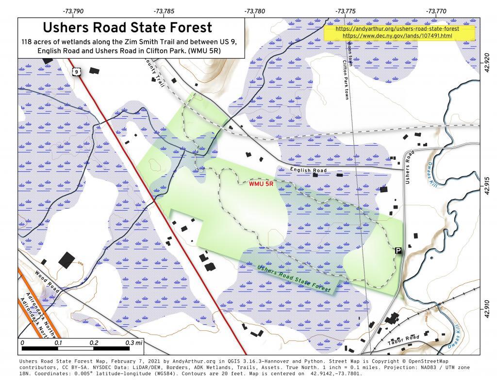 Map Ushers Road State Forest Andy