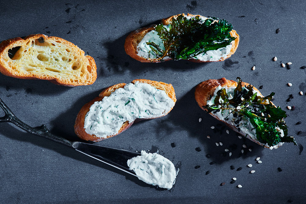 Sesame Broccoli Rabe Crostini Andy Boy