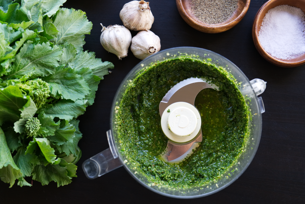 Beet and Fennel Gazpacho with Broccoli Rabe Pesto Andy Boy