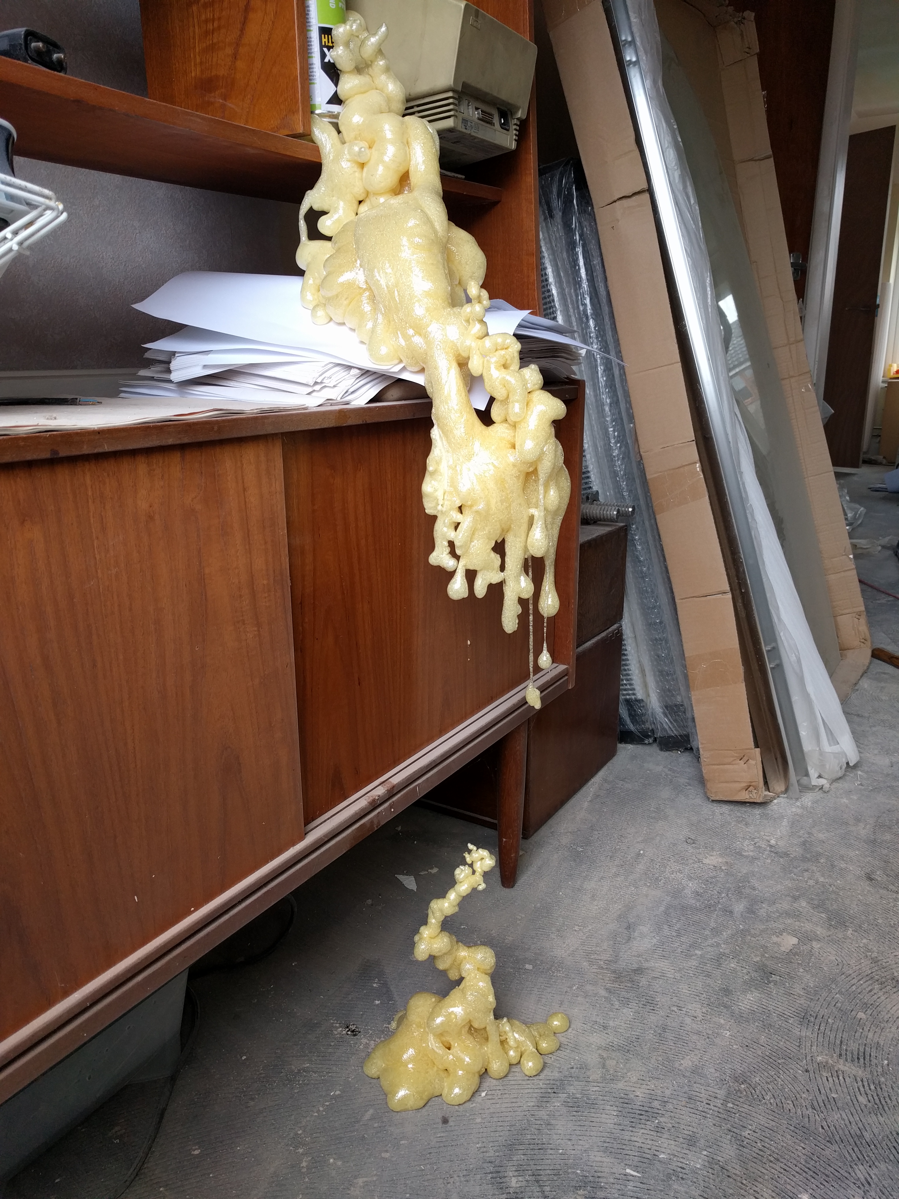 expanding foam incident