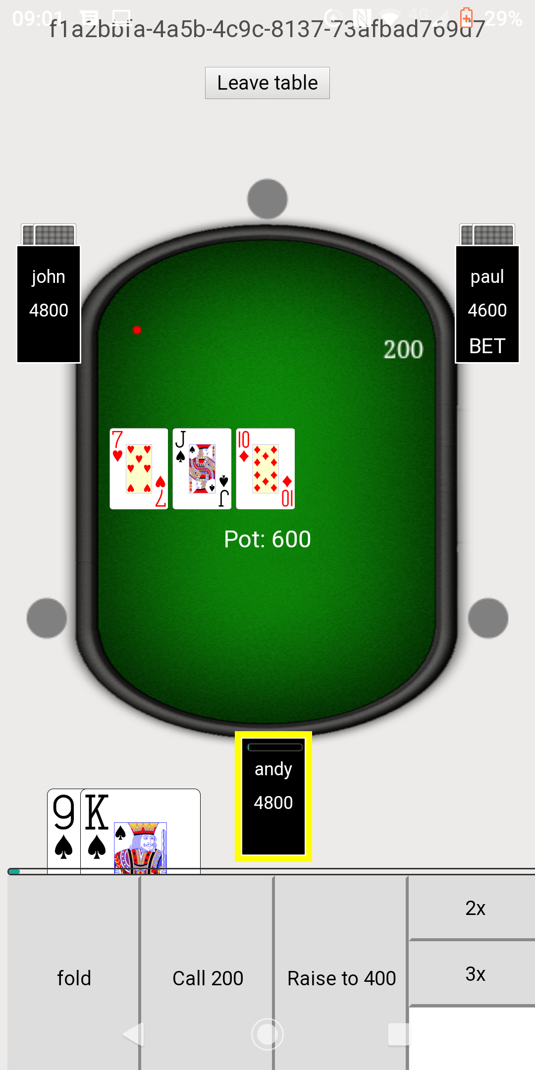 Home Game Poker A prototype multiplayer poker app