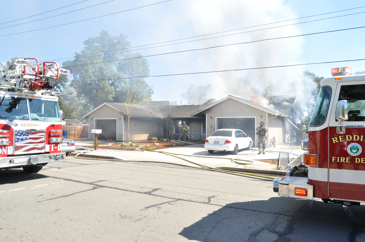 Fire Destroys Redding Duplex, Leaving 2 Families Homeless
