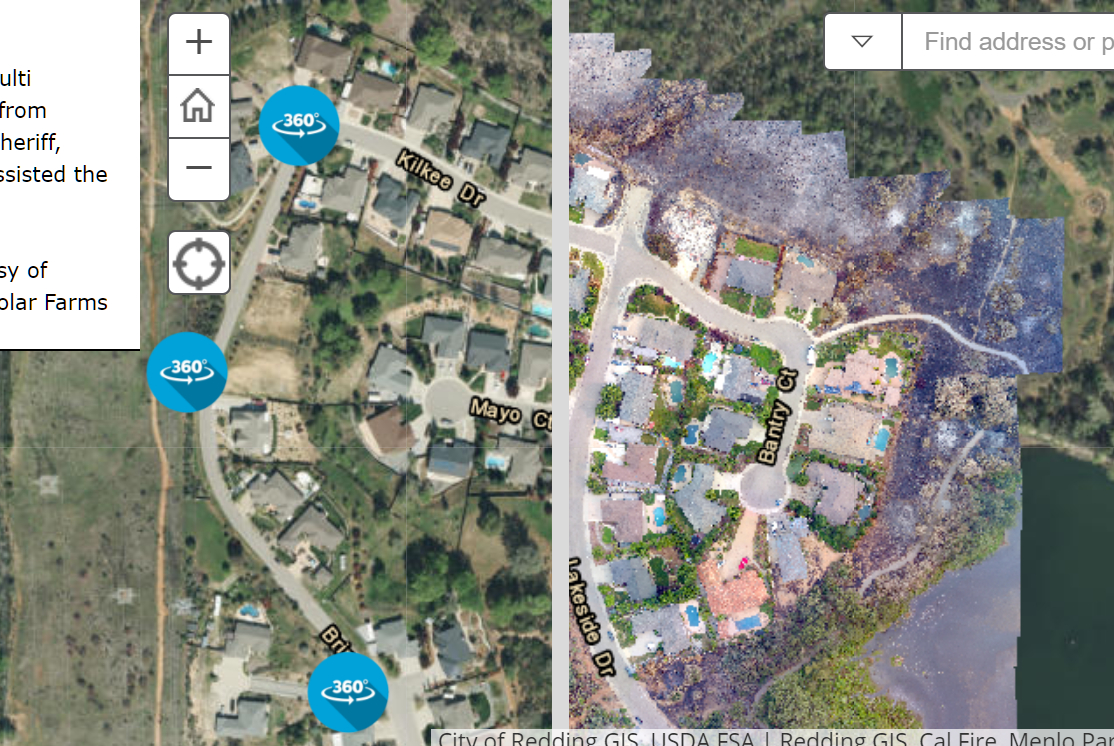 City Of Redding Gis New map shows before/after effects of Carr Fire
