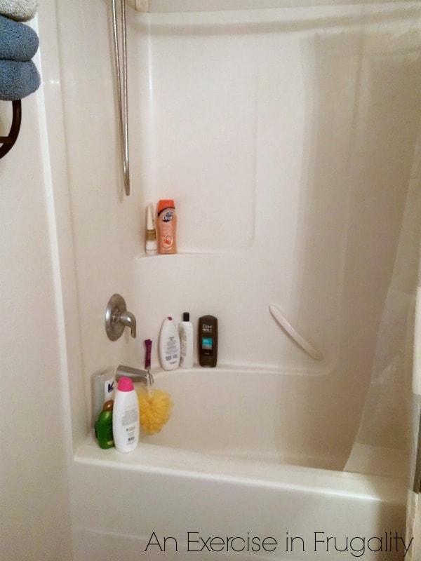DIY Shower Organizer Hack An Exercise in Frugality