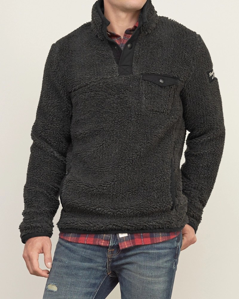 Mens Sherpa Utility Pullover Mens Tops Abercrombie.ca
