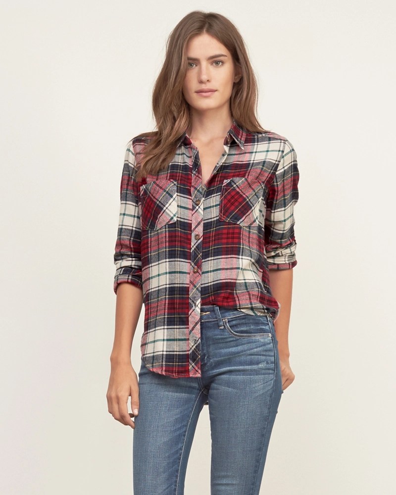 Womens Plaid Flannel Shirt Womens Shirts